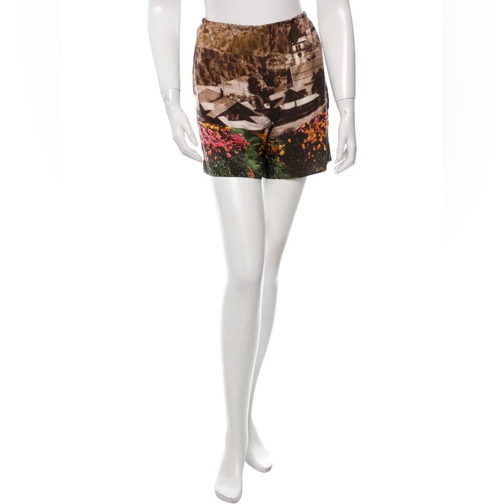 Carven silk tropical summer shorts, size 6